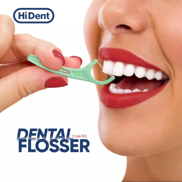 نخ دندان های دنت کد 902 بسته 75 عددی نخ دندان هایدنت کمانی دسته دار همراه خلال دندان بسته 75 عددی مسواک خانه سلام