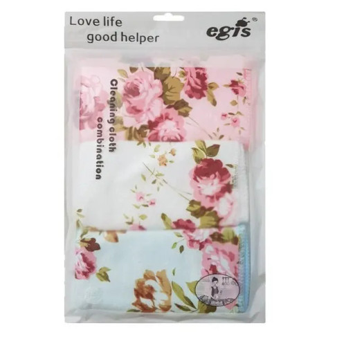 آشپزخانه اگیس مدل بیلاو بسته 3 عددی جادویی میکروفایبر دستمال نظافت دستمال اگیس