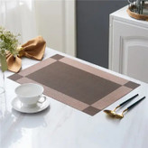 زیر بشقابی مستطیلی جدید مدل tq-001 بسته 6 عددی زیر بشقابی ایکیا زیر بشقابی قابل شستشو رومیزی خانه سلام