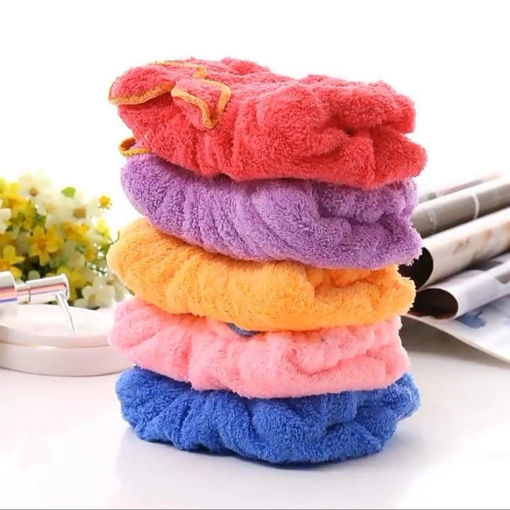 حوله کلاهی سر خشک کن فانتزی کلاه حمام جادویی میکروفایبر خانه سلام