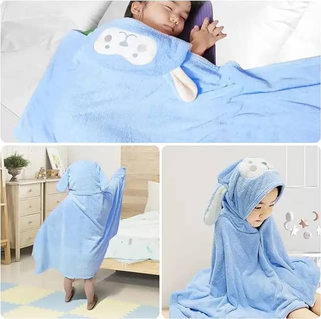 حوله نوزادی شنل نوزادی پتو نوزادی خرگوشی کلاه دار خانه سلام