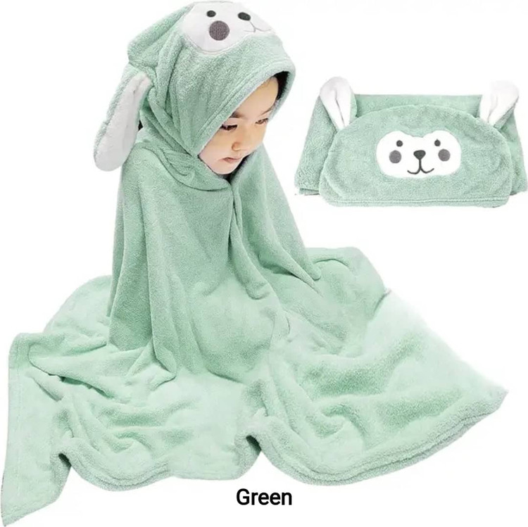 حوله نوزادی شنل نوزادی پتو نوزادی خرگوشی کلاه دار خانه سلام