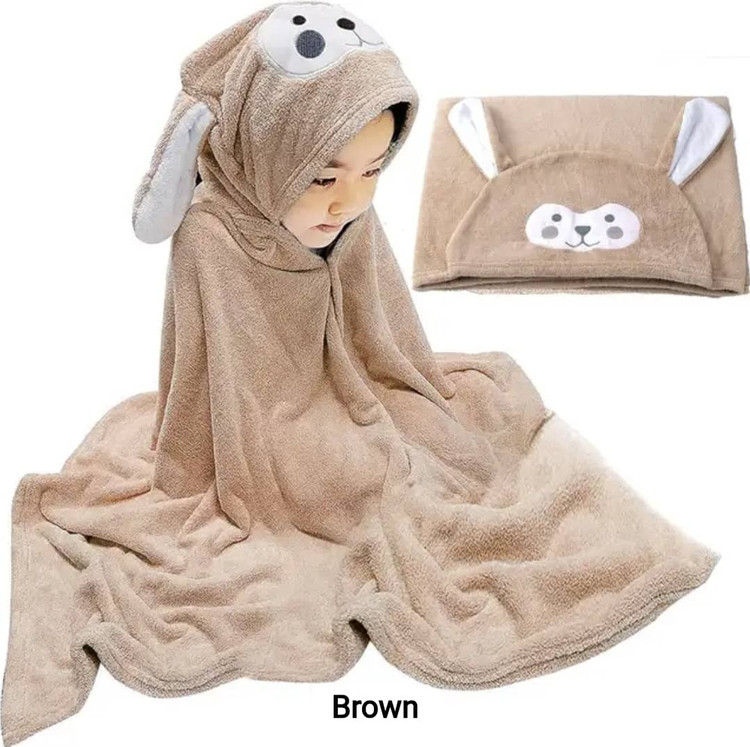 حوله نوزادی شنل نوزادی پتو نوزادی خرگوشی کلاه دار خانه سلام