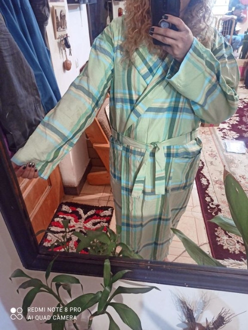 حوله ابراهیمی یزدی تن پوش سایز لارج قد حوله 120 سانت جنس نخ اعلا حوله تنپوش حوله پالتویی ابراهیمی خانه سلام